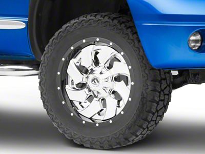 Fuel Wheels Cleaver Chrome with Gloss Black Lip 5-Lug Wheel; 20x9; 20mm Offset (02-08 RAM 1500, Excluding Mega Cab)
