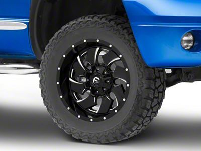 Fuel Wheels Cleaver Gloss Black Milled 5-Lug Wheel; 20x10; -18mm Offset (02-08 RAM 1500, Excluding Mega Cab)