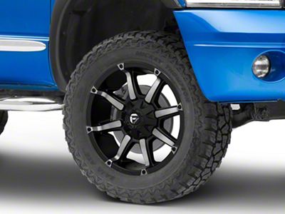 Fuel Wheels Coupler Black Machined 5-Lug Wheel; 20x9; 20mm Offset (02-08 RAM 1500, Excluding Mega Cab)