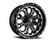 Fuel Wheels Crush Matte Black Machined 5-Lug Wheel; 20x10; -18mm Offset (02-08 RAM 1500, Excluding Mega Cab)