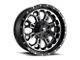 Fuel Wheels Crush Matte Black Machined 5-Lug Wheel; 20x9; 1mm Offset (02-08 RAM 1500, Excluding Mega Cab)