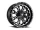 Fuel Wheels Crush Matte Black Machined 5-Lug Wheel; 20x9; 20mm Offset (02-08 RAM 1500, Excluding Mega Cab)