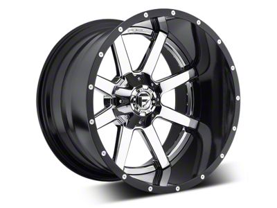 Fuel Wheels Maverick Chrome with Gloss Black Lip 5-Lug Wheel; 22x12; -44mm Offset (02-08 RAM 1500, Excluding Mega Cab)