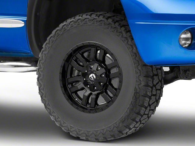 Fuel Wheels Sledge Gloss and Matte Black 5-Lug Wheel; 17x9; 1mm Offset (02-08 RAM 1500, Excluding Mega Cab)