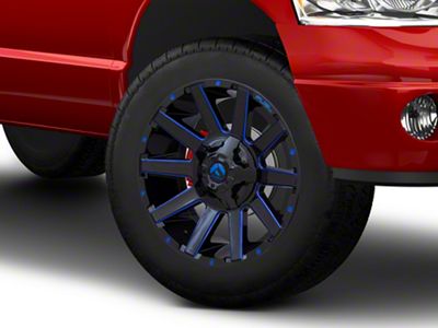 Fuel Wheels Contra Gloss Black with Blue Tint Clear 8-Lug Wheel; 20x9; 20mm Offset (03-09 RAM 2500)