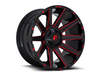 Fuel Wheels Contra Gloss Black with Red Tint Clear 8-Lug Wheel; 20x9; 20mm Offset (03-09 RAM 2500)