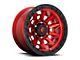 Fuel Wheels Covert Candy Red with Black Bead Ring 8-Lug Wheel; 20x9; 20mm Offset (03-09 RAM 2500)
