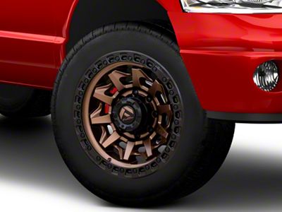 Fuel Wheels Covert Matte Bronze with Black Bead Ring 8-Lug Wheel; 20x10; -18mm Offset (03-09 RAM 2500)