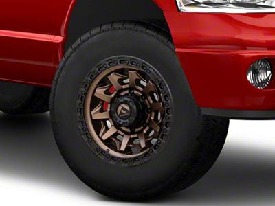 Fuel Wheels Covert Matte Bronze with Black Bead Ring 8-Lug Wheel; 18x9; 1mm Offset (03-09 RAM 2500)