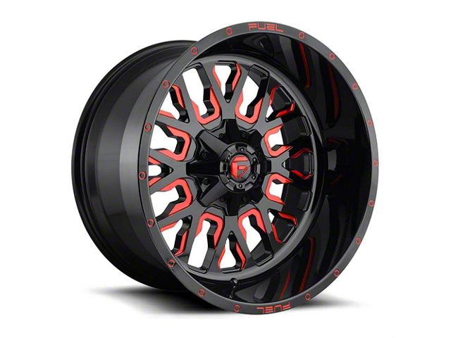 Fuel Wheels Stroke Gloss Black with Red Tint Clear 8-Lug Wheel; 18x9; -12mm Offset (03-09 RAM 2500)