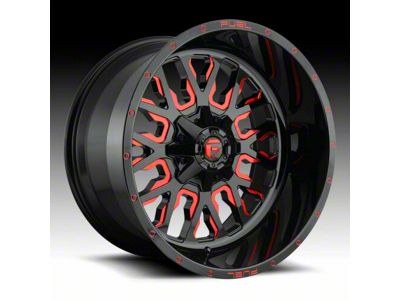Fuel Wheels Stroke Gloss Black with Red Tint Clear 8-Lug Wheel; 20x10; -18mm Offset (03-09 RAM 2500)