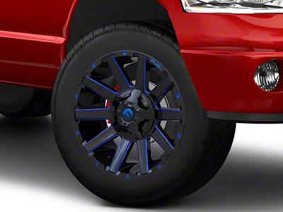 Fuel Wheels Contra Gloss Black with Blue Tint Clear 8-Lug Wheel; 20x9; 20mm Offset (03-09 RAM 3500 SRW)