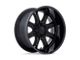 Fuel Wheels Darkstar Matte Black with Gloss Black Lip 8-Lug Wheel; 20x10; -18mm Offset (03-09 RAM 3500 SRW)