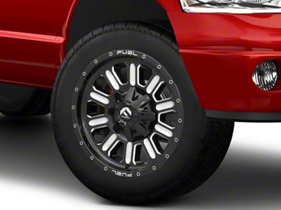 Fuel Wheels Hardline Gloss Black Milled 8-Lug Wheel; 20x9; 20mm Offset (03-09 RAM 3500 SRW)