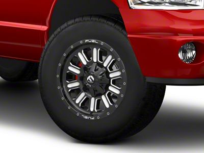 Fuel Wheels Hardline Gloss Black Milled 8-Lug Wheel; 18x9; 1mm Offset (03-09 RAM 3500 SRW)