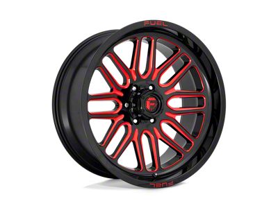 Fuel Wheels Ignite Gloss Black with Red Tinted Clear 8-Lug Wheel; 20x10; -18mm Offset (03-09 RAM 3500 SRW)