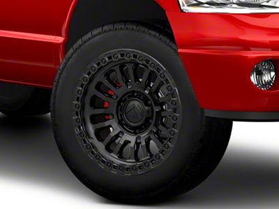 Fuel Wheels Rincon Matte Black with Gloss Black Lip 8-Lug Wheel; 20x9; 20mm Offset (03-09 RAM 3500 SRW)