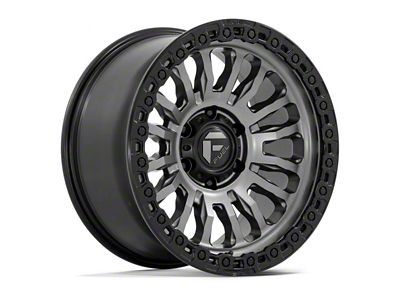Fuel Wheels Rincon Matte Gunmetal with Black Ring 8-Lug Wheel; 20x9; 1mm Offset (03-09 RAM 3500 SRW)