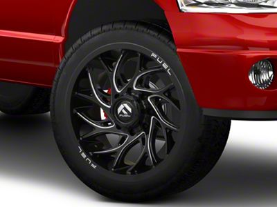 Fuel Wheels Runner Gloss Black Milled 8-Lug Wheel; 22x10; -18mm Offset (03-09 RAM 3500 SRW)