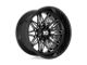 Fuel Wheels Typhoon Gloss Black Milled 8-Lug Wheel; 22x12; -44mm Offset (03-09 RAM 3500 SRW)