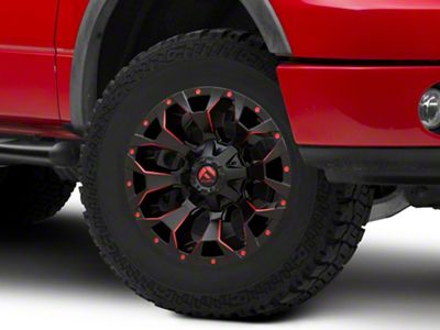 Fuel Wheels Assault Matte Black Red Milled 6-Lug Wheel; 18x9; 1mm Offset (04-08 F-150)