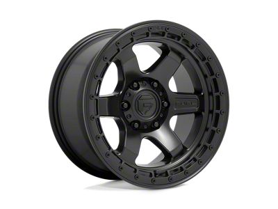 Fuel Wheels Block Matte Black with Black Ring 6-Lug Wheel; 18x9; 20mm Offset (04-08 F-150)
