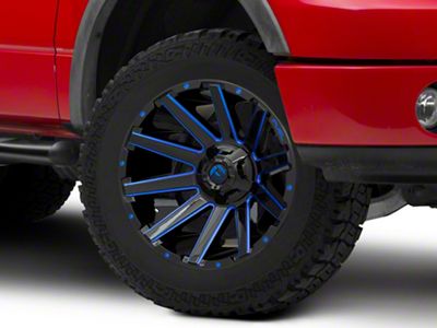 Fuel Wheels Contra Gloss Black with Blue Tinted Clear 6-Lug Wheel; 20x9; 20mm Offset (04-08 F-150)