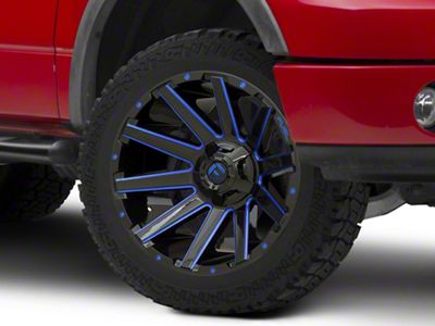 Fuel Wheels Contra Gloss Black with Blue Tinted Clear 6-Lug Wheel; 22x10; -19mm Offset (04-08 F-150)