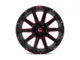 Fuel Wheels Contra Gloss Black Red Tinted Clear 6-Lug Wheel; 24x12; -44mm Offset (04-08 F-150)