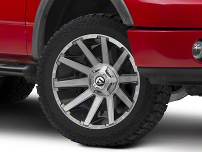 Fuel Wheels Contra Platinum Brushed Gunmetal with Tinted Clear 6-Lug Wheel; 22x12; -43mm Offset (04-08 F-150)
