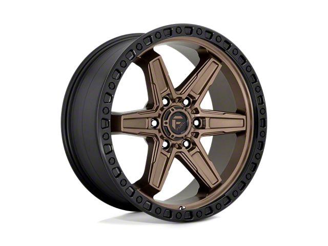 Fuel Wheels Kicker Matte Bronze with Black Bead Ring 6-Lug Wheel; 20x9; 20mm Offset (04-08 F-150)