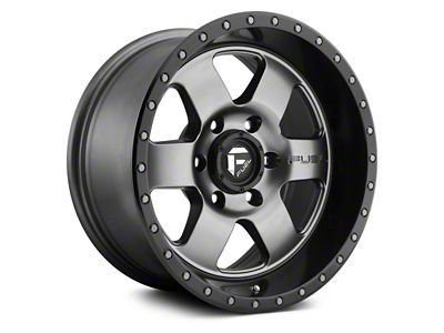 Fuel Wheels Podium Matte Gunmetal with Black Bead Ring 6-Lug Wheel; 18x9; 20mm Offset (04-08 F-150)