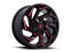 Fuel Wheels Reaction Gloss Black Milled with Red Tint 6-Lug Wheel; 24x12; -44mm Offset (04-08 F-150)