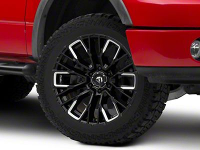 Fuel Wheels Rebar Gloss Black Milled 6-Lug Wheel; 22x12; -44mm Offset (04-08 F-150)