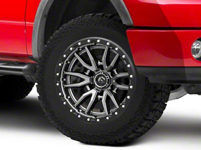 Fuel Wheels Rebel Matte Gunmetal with Black Bead Ring 6-Lug Wheel; 20x10; -18mm Offset (04-08 F-150)
