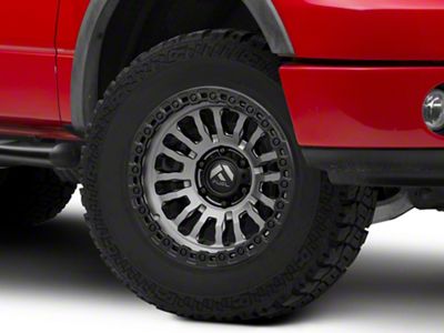Fuel Wheels Rincon Matte Gunmetal with Matte Black Lip 6-Lug Wheel; 18x9; 1mm Offset (04-08 F-150)
