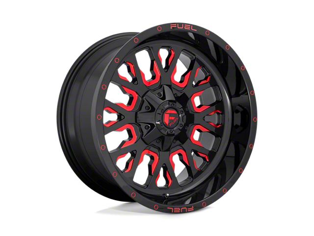Fuel Wheels Stroke Gloss Black with Red Tinted Clear 6-Lug Wheel; 18x9; -12mm Offset (04-08 F-150)