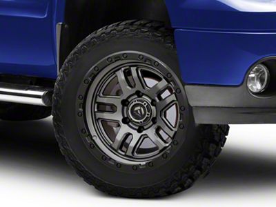 Fuel Wheels Ammo Matte Gunmetal with Black Bead Ring 6-Lug Wheel; 20x10; -18mm Offset (07-13 Sierra 1500)