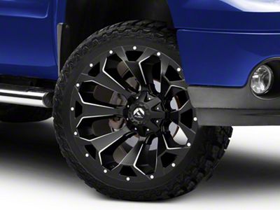 Fuel Wheels Assault Matte Black Milled 6-Lug Wheel; 22x12; -44mm Offset (07-13 Sierra 1500)