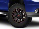 Fuel Wheels Assault Matte Black Red Milled 6-Lug Wheel; 17x9; 2mm Offset (07-13 Sierra 1500)