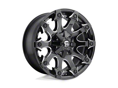 Fuel Wheels Battle Axe Gloss Black Milled 6-Lug Wheel; 17x9; -12mm Offset (07-13 Sierra 1500)