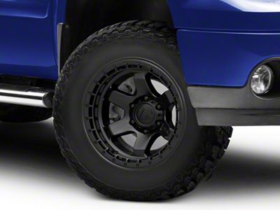 Fuel Wheels Block Matte Black with Black Ring 6-Lug Wheel; 17x9; 1mm Offset (07-13 Sierra 1500)