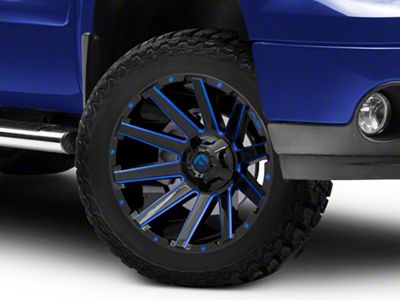 Fuel Wheels Contra Gloss Black with Blue Tinted Clear 6-Lug Wheel; 20x9; 20mm Offset (07-13 Sierra 1500)