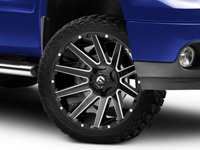 Fuel Wheels Contra Gloss Black Milled 6-Lug Wheel; 22x12; -43mm Offset (07-13 Sierra 1500)