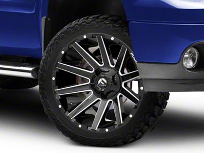 Fuel Wheels Contra Gloss Black Milled 6-Lug Wheel; 24x12; -44mm Offset (07-13 Sierra 1500)