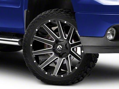 Fuel Wheels Contra Gloss Black Milled 6-Lug Wheel; 24x14; -75mm Offset (07-13 Sierra 1500)