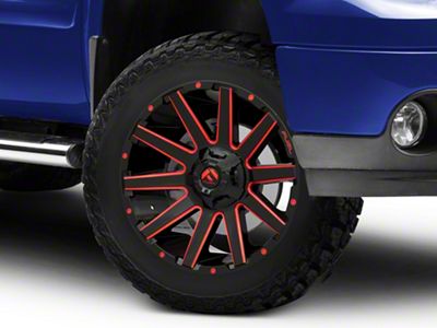 Fuel Wheels Contra Gloss Black with Red Tinted Clear 6-Lug Wheel; 22x12; -43mm Offset (07-13 Sierra 1500)