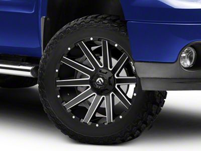 Fuel Wheels Contra Matte Black Milled 6-Lug Wheel; 20x9; 19mm Offset (07-13 Sierra 1500)