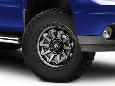 Fuel Wheels Covert Matte Gunmetal with Black Bead Ring 6-Lug Wheel; 18x9; 1mm Offset (07-13 Sierra 1500)