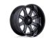 Fuel Wheels Darkstar Matte Gunmetal with Black Lip 6-Lug Wheel; 24x12; -44mm Offset (07-13 Sierra 1500)